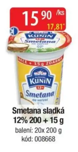Qanto Smetana sladká 12% nabídka