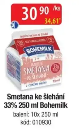 Qanto Smetana ke šlehání 33% Bohemilk nabídka
