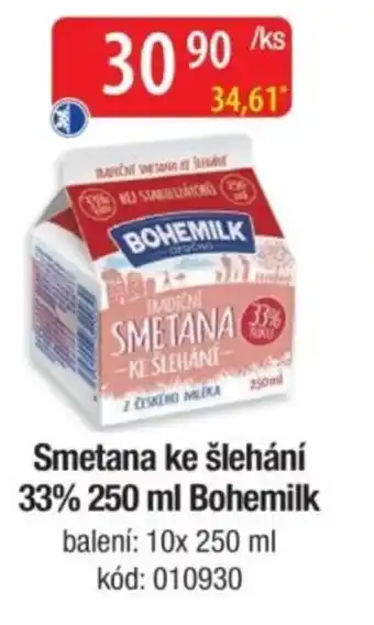 Qanto Smetana ke šlehání 33% Bohemilk nabídka