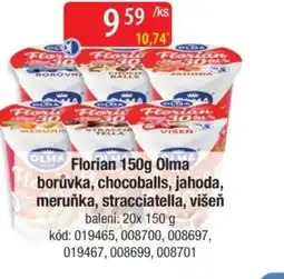 Qanto Florian Olma borůvka, chocoballs, jahoda, meruňka, stracciatella, višeň nabídka