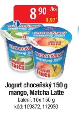Qanto Jogurt choceňský mango, Matcha Latte nabídka