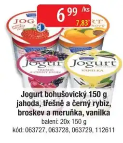 Qanto Jogurt bohušovický jahoda, třešně a černý rybíz, broskev a meruňka, vanilka nabídka