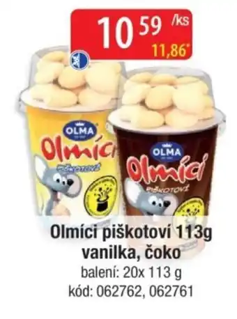 Qanto Olmíci piškotoví vanilka, čoko nabídka