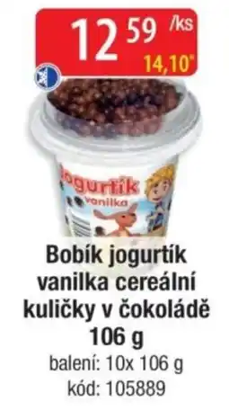 Qanto Bobík jogurtík vanilka cereální kuličky v čokoládě nabídka