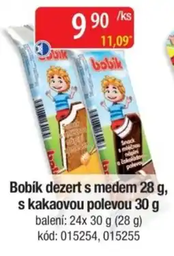 Qanto Bobík dezert s medem, s kakaovou polevou nabídka