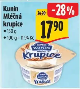 Albert Kunín Mléčná krupice nabídka