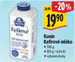 Albert Kunín Kefírové mléko nabídka