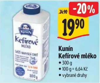 Albert Kunín Kefírové mléko nabídka