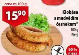 CBA Klobása s medvědím česnekem nabídka