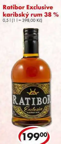 Ratibor Exclusive karibský rum 38%