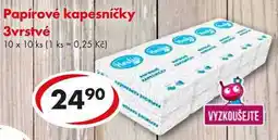 CBA Papírové kapesníčky, 3vrstvé, 10x 10 ks nabídka