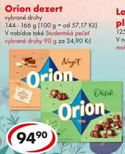 CBA Orion dezert nabídka