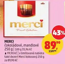 Penny Market Merci čokoládové, mandlové nabídka