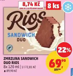 Penny Market Zmrzlina sandwich duo rios nabídka