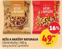 Penny Market Kešu A arašídy naturalia nabídka