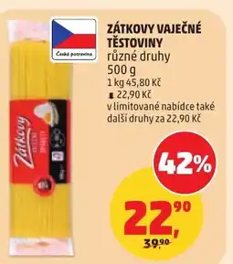 Penny Market Zátkovy vaječné těstoviny nabídka
