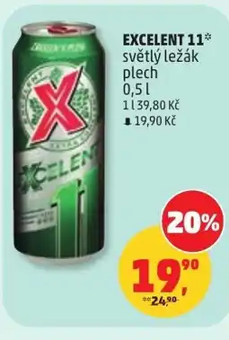 Penny Market Excelent 11 světlý ležák plech nabídka