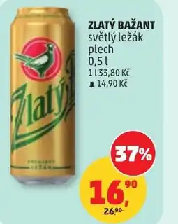 Penny Market Zlatý bažant světlý ležák plech nabídka