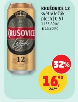 Penny Market Krušovice 12 světlý ležák nabídka