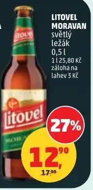 Penny Market Litovel moravan světlý ležák nabídka