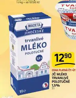 Flop JČ MLÉKO TRVANLIVÉ POLOTUČNÉ 1,5% 11 nabídka