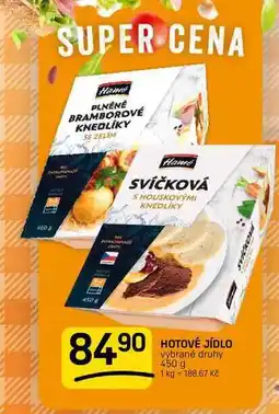 Flop HOTOVÉ JÍDLO vybrané druhy nabídka