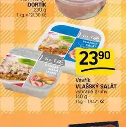 Flop VLAŠSKÝ SALÁT vybrané druhy nabídka