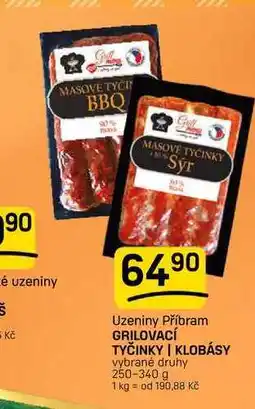 Flop GRILOVACÍ TYČINKY | KLOBÁSY vybrané druhy nabídka