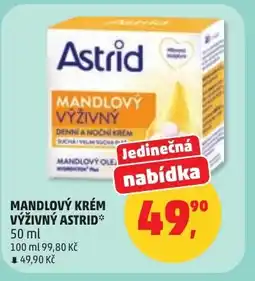 Penny Market Mandlový krém výživný astrid nabídka