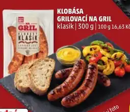 Penny Market Klobása grilovací na gril klasik nabídka