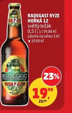 Penny Market Radegast ryze hořká 12 světlý ležák nabídka
