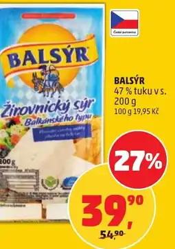 Penny Market Balsýr 47% tuku vs. nabídka