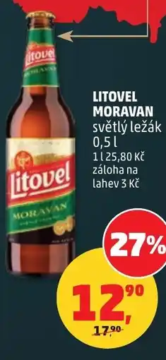 Penny Market Litovel moravan světlý ležák nabídka
