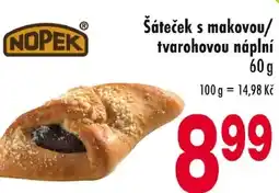Qanto Šáteček s makovou/ tvarohovou náplní nabídka