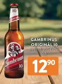 Qanto Gambrinus originál 10 svetle vyčepní nabídka
