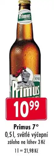 Qanto Primus 7° světlé výčepní nabídka