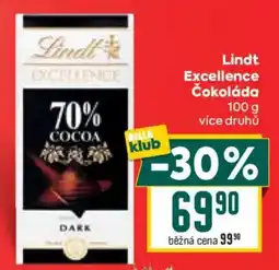 Billa Lindt Excellence Čokoláda nabídka