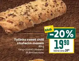 Billa Tyčinka sweet chilli s kuřecím masem nabídka