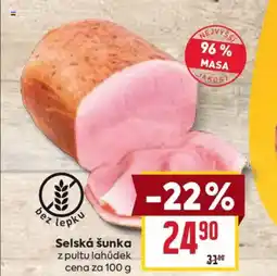 Billa Selská šunka z pultu lahůdek nabídka