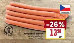 Billa Javořické párky nabídka