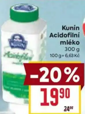 Billa Kunin Acidofilní mléko nabídka