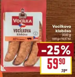 Billa Vocílkova klobása nabídka
