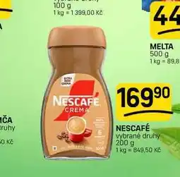 Flop CREMA NESCAFÉ vybrané druhy nabídka