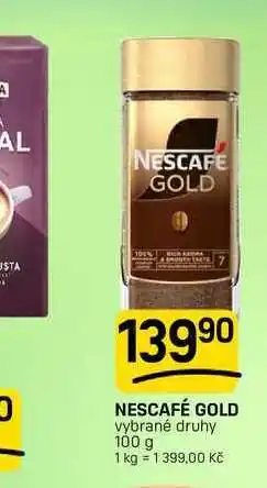Flop NESCAFÉ GOLD vybrané druhy nabídka