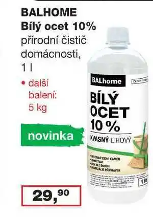 Ráj drogerie BALHOME Bílý ocet 10% nabídka