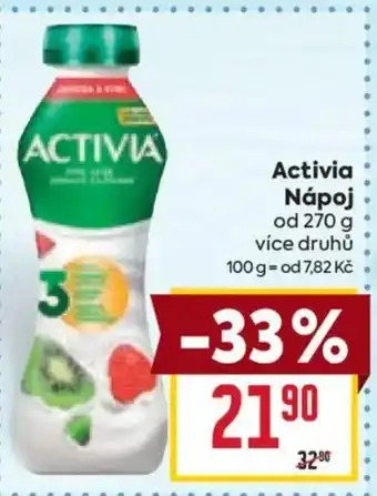 Billa Activia Nápoj nabídka