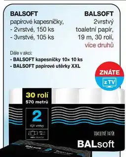 Ráj drogerie BALSOFT 30 rolí nabídka