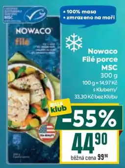 Billa Nowaco Filé porce MSC nabídka