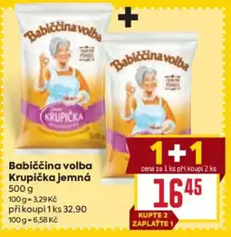 Billa Babiččina volba Krupička jemná nabídka