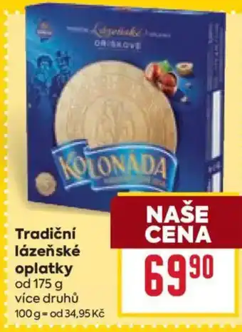 Billa Tradiční lázeňské oplatky nabídka